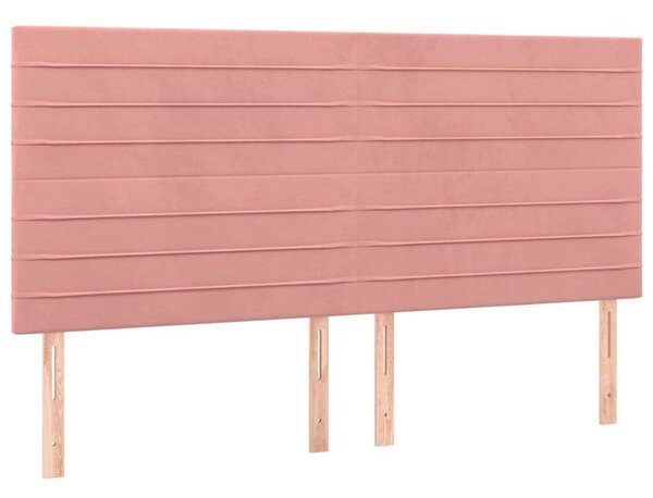 VidaXL Bársony Fejtámla Szett - Rózsaszín - 200cm