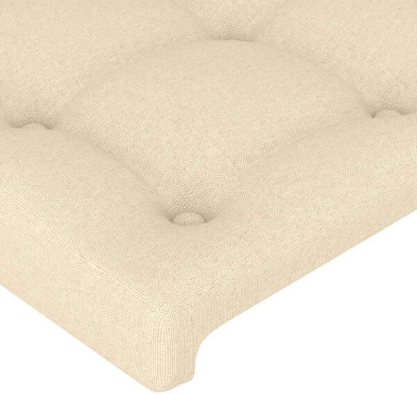 VidaXL krémszínű szövet LED-es fejtámla 183x16x118/128 cm