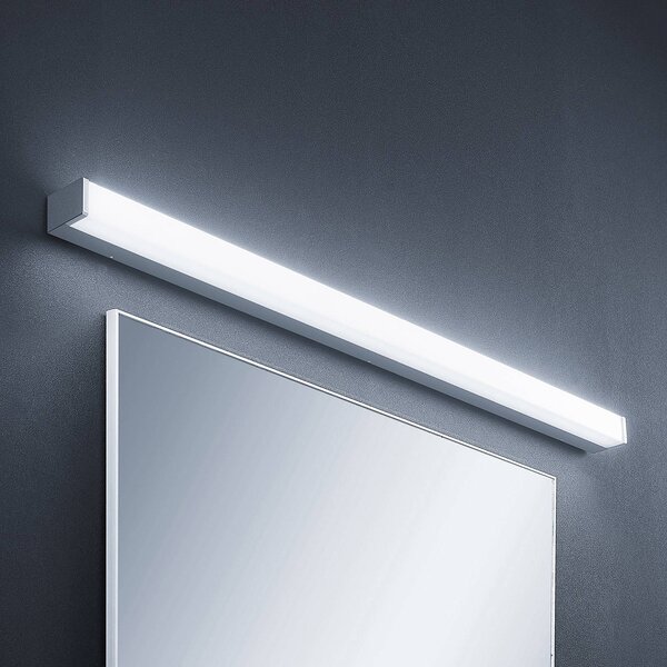 Lindby Klea LED-es fürdőszoba lámpa, 120 cm, króm, fém, IP44, Króm / ezüst, Fürdőszoba, Alumínium, Modern