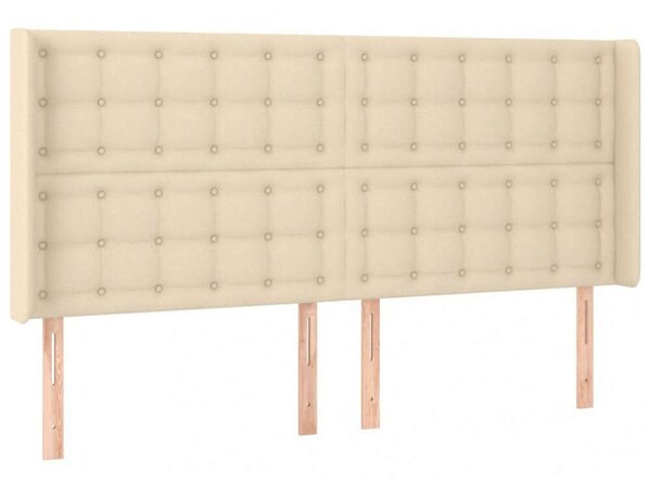 VidaXL krémszínű szövet LED-es fejtámla 183x16x118/128 cm