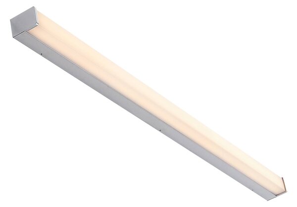 Lindby Klea LED-es fürdőszoba lámpa, 120 cm, króm, fém, IP44, Króm / ezüst, Fürdőszoba, Alumínium, Modern