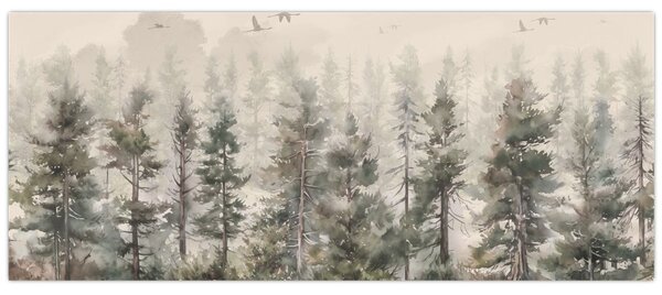 Kép - Fenyőerdő I., akvárium (120x50 cm)
