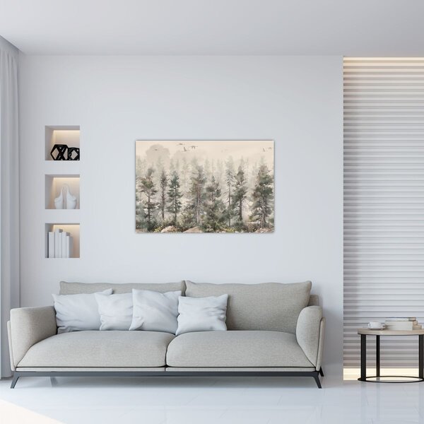Kép - Fenyőerdő I., akvárium (90x60 cm)
