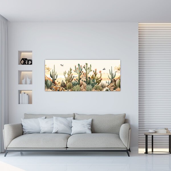 Kép - Sivatag, akvarell (120x50 cm)