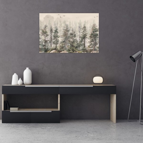 Kép - Fenyőerdő I., akvárium (90x60 cm)