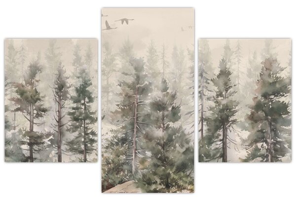 Kép - Fenyőerdő I., akvárium (90x60 cm)