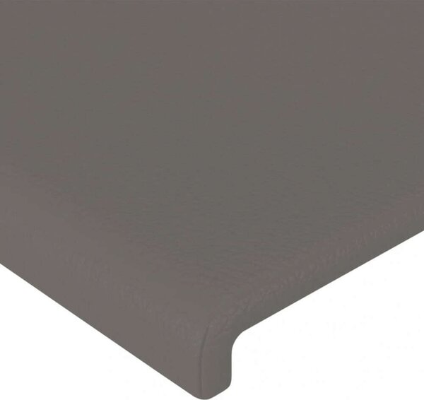 VidaXL LED-es Ágyfejtámla - Szürke Műbőr - 203cm