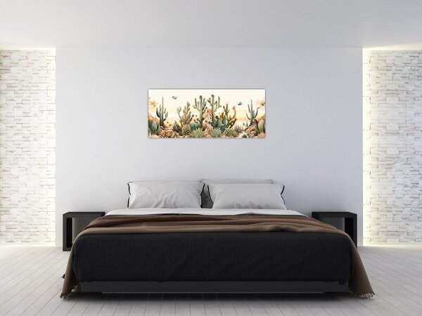 Kép - Sivatag, akvarell (120x50 cm)