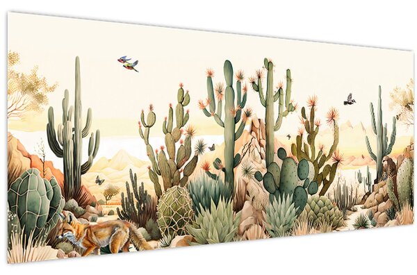 Kép - Sivatag, akvarell (120x50 cm)