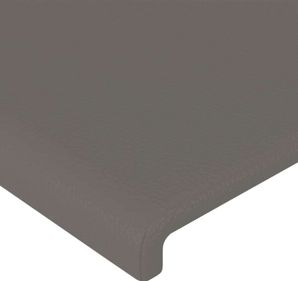 VidaXL LED-es Ágyfejtámla - Szürke Műbőr - 203cm