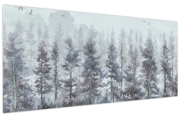 Kép - Fenyőerdő II., akvárium (120x50 cm)