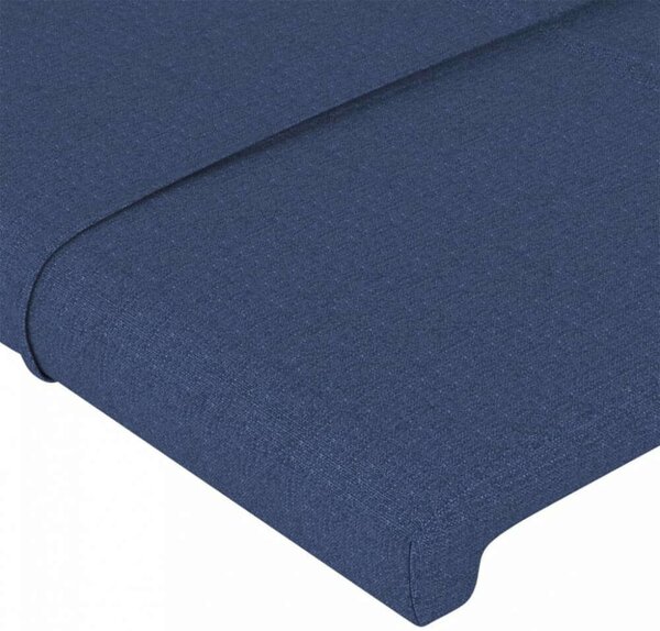 VidaXL Kék Szövet LED Ágyfejtámla - 93x16x118/128cm