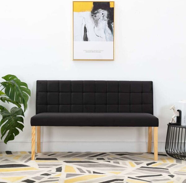 VIDAXL - Fekete Bársony Pad - 140 cm
