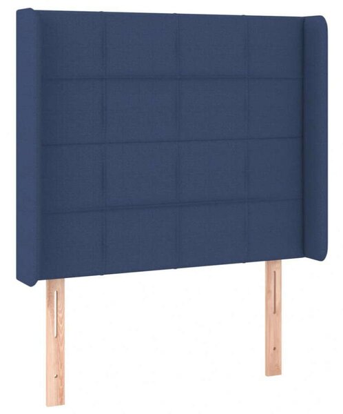 VidaXL Kék Szövet LED Ágyfejtámla - 93x16x118/128cm
