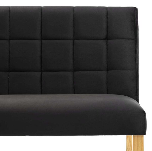 VIDAXL - Fekete Bársony Pad - 140 cm