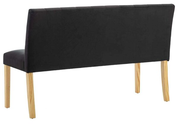 VIDAXL - Fekete Bársony Pad - 140 cm