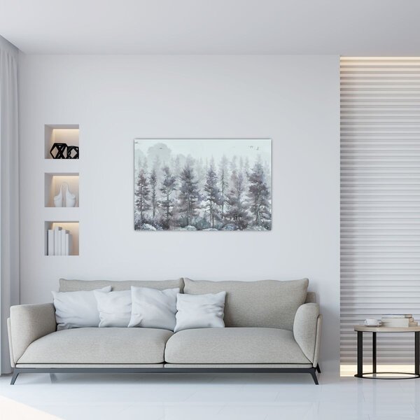 Kép - Fenyőerdő II., akvárium (90x60 cm)