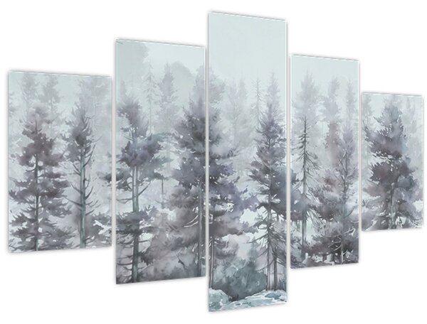 Kép - Fenyőerdő II., akvárium (150x105 cm)