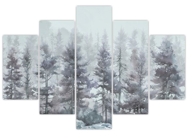 Kép - Fenyőerdő II., akvárium (150x105 cm)