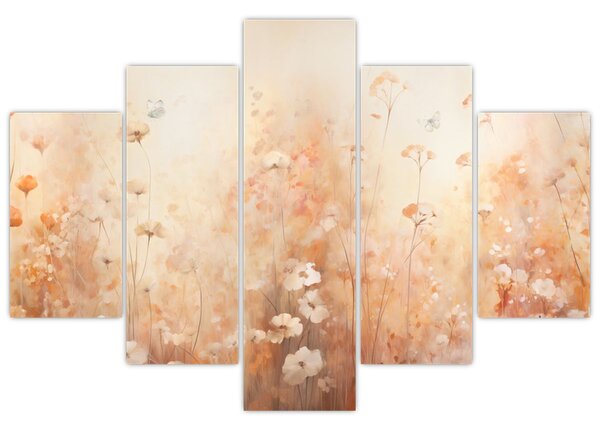 Kép - Vadvirágok mintája (150x105 cm)