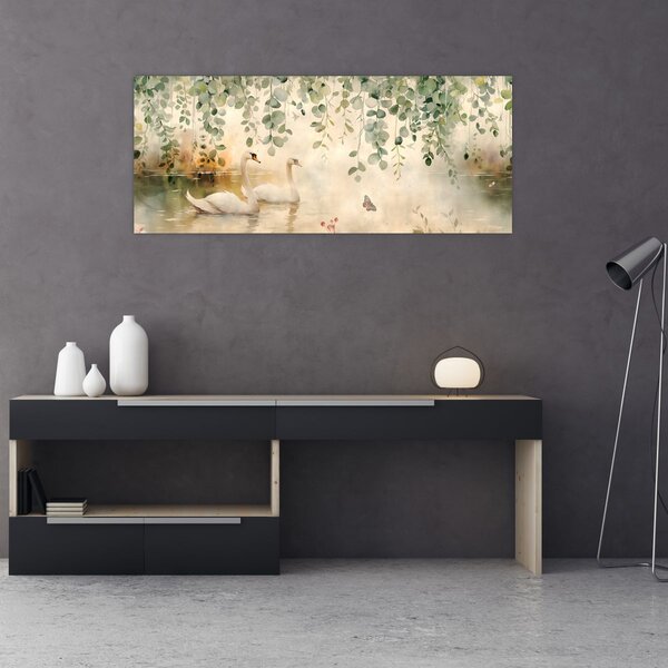 Kép - Tó, akvarell (120x50 cm)