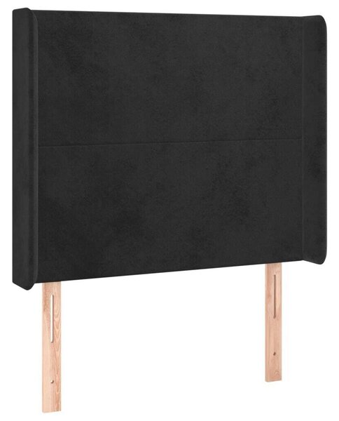 VidaXL fekete bársony LED-es fejtámla 93x16x118/128 cm