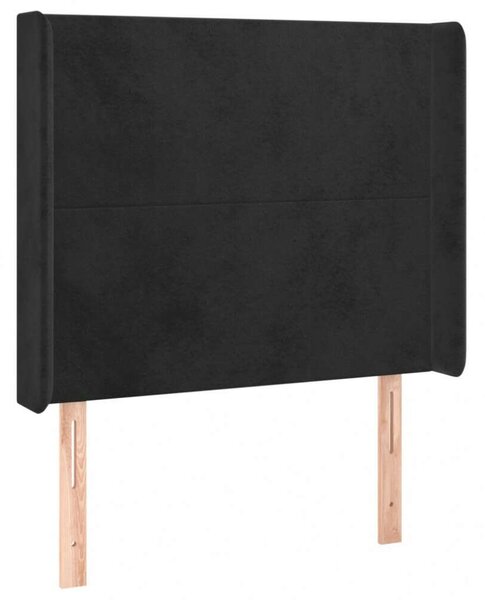 VidaXL fekete bársony LED-es fejtámla 93x16x118/128 cm