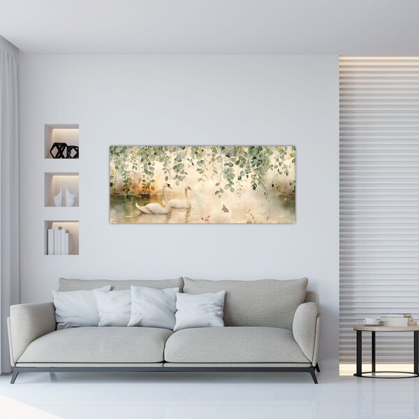 Kép - Tó, akvarell (120x50 cm)