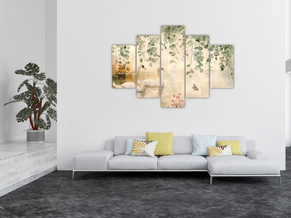 Kép - Tó, akvarell (150x105 cm)