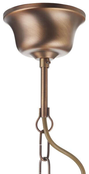 Steinhauer Pimpernel lógó világítás, Ø 23 cm, bronz, átlátszó üveg, dimmelhető, Bronz / antik sárgaréz, Folyosó, fém, Antik