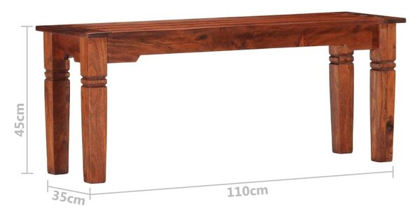 VidaXL tömör akácfa pad 110 cm