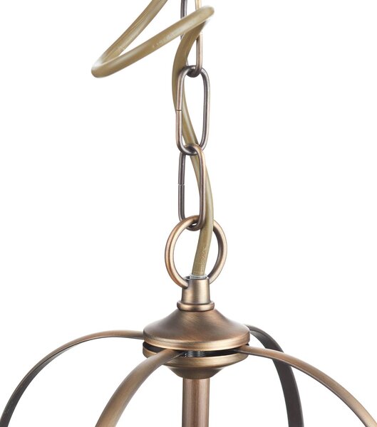 Steinhauer Pimpernel lógó világítás, Ø 23 cm, bronz, átlátszó üveg, dimmelhető, Bronz / antik sárgaréz, Folyosó, fém, Antik