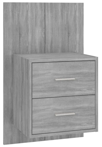 VidaXL Ágyfejtámla Éjjeliszekrénnyel - Szürke Sonoma - 120cm