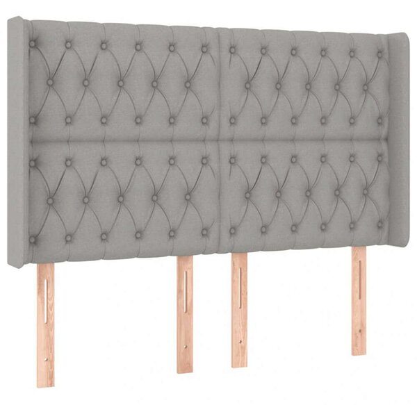 VidaXL LED Fejtámla - Világos Szürke - 147x16x118/128cm