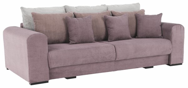 KONDELA Extra tágas kanapé, lila, őreg rózsaszín, bézs színű, GILEN BIG SOFA