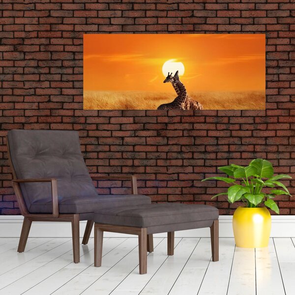 Kép - Zsiráfok a Serengeti Nemzeti Parkban (120x50 cm)