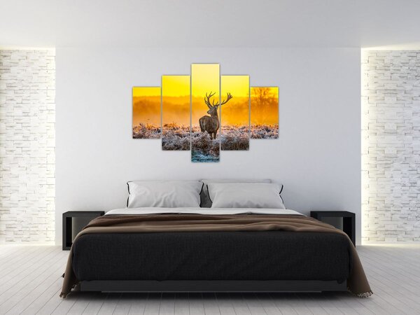 Kép - Szarvas napfelkeltekor (150x105 cm)