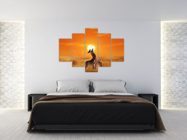Kép - Zsiráfok a Serengeti Nemzeti Parkban (150x105 cm)
