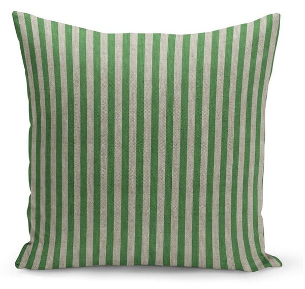 Stripes zöld-bézs párnahuzat, 45 x 45 cm - Kate Louise