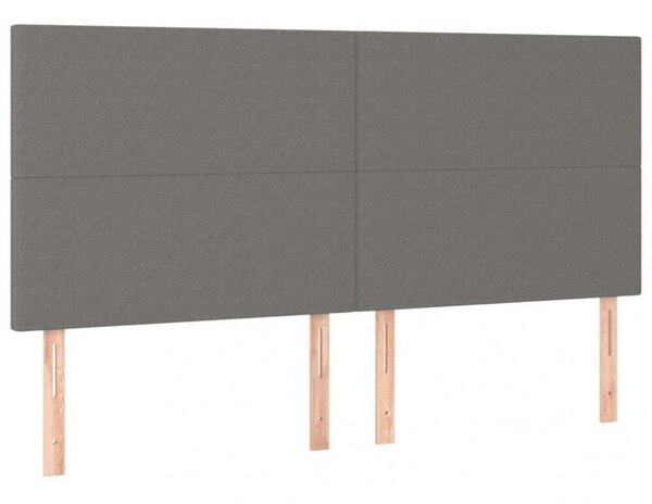 VidaXL LED Ágyfejtámla - Szövet - Sötétszürke - 160x80 cm