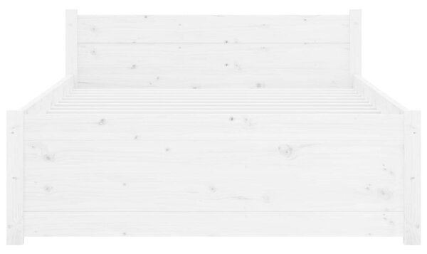 VidaXL fehér tömör fa ágykeret 100x200 cm
