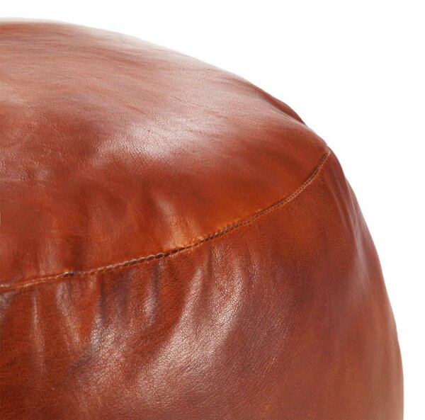 VidaXL sárgásbarna valódi kecskebőr puff 60 x 30 cm