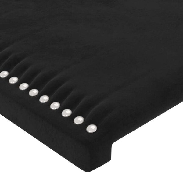 VidaXL fekete bársony LED-es fejtámla 93x16x118/128 cm