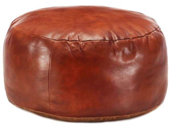 VidaXL sárgásbarna valódi kecskebőr puff 60 x 30 cm