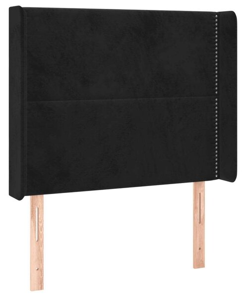 VidaXL fekete bársony LED-es fejtámla 93x16x118/128 cm