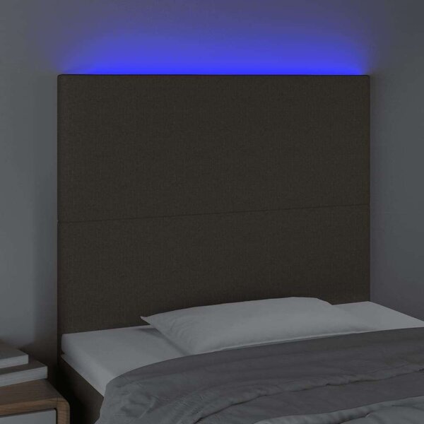 VidaXL tópszínű szövet LED-es fejtámla 90x5x118/128 cm