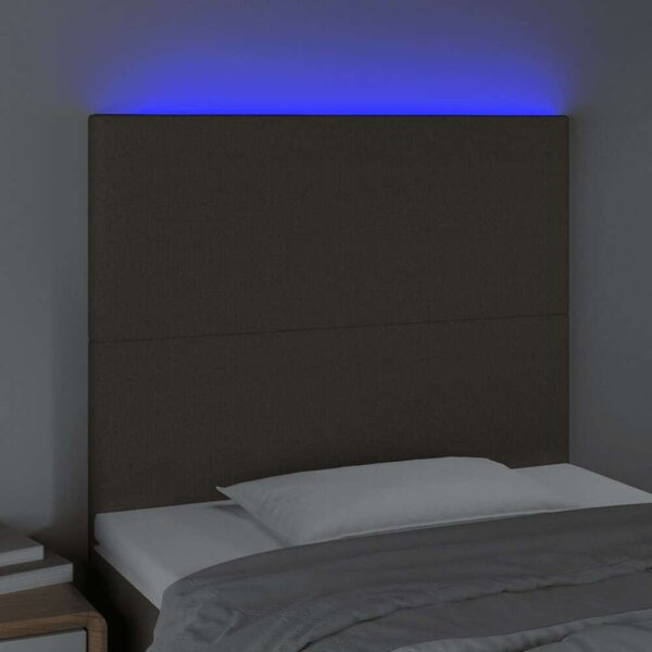 VidaXL tópszínű szövet LED-es fejtámla 90x5x118/128 cm