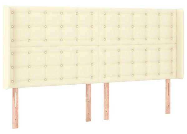 VidaXL krémszínű műbőr LED-es fejtámla 203x16x118/128 cm