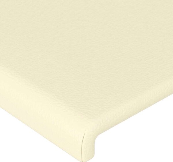 VidaXL krémszínű műbőr LED-es fejtámla 203 x 16 x 78/88 cm