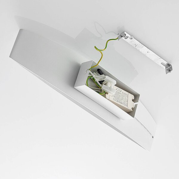 Arcchio LED fali lámpa Jelle, 44 cm, fehér, fém, fel/le, le, dimmelhető, Fehér / opál, Nappali / Étkező, Alumínium, Modern